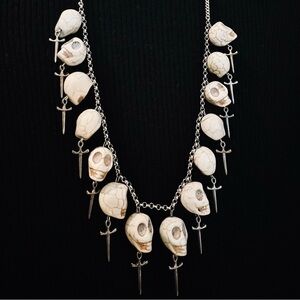 2010’s Skull Pendant Necklace with Silver Chain